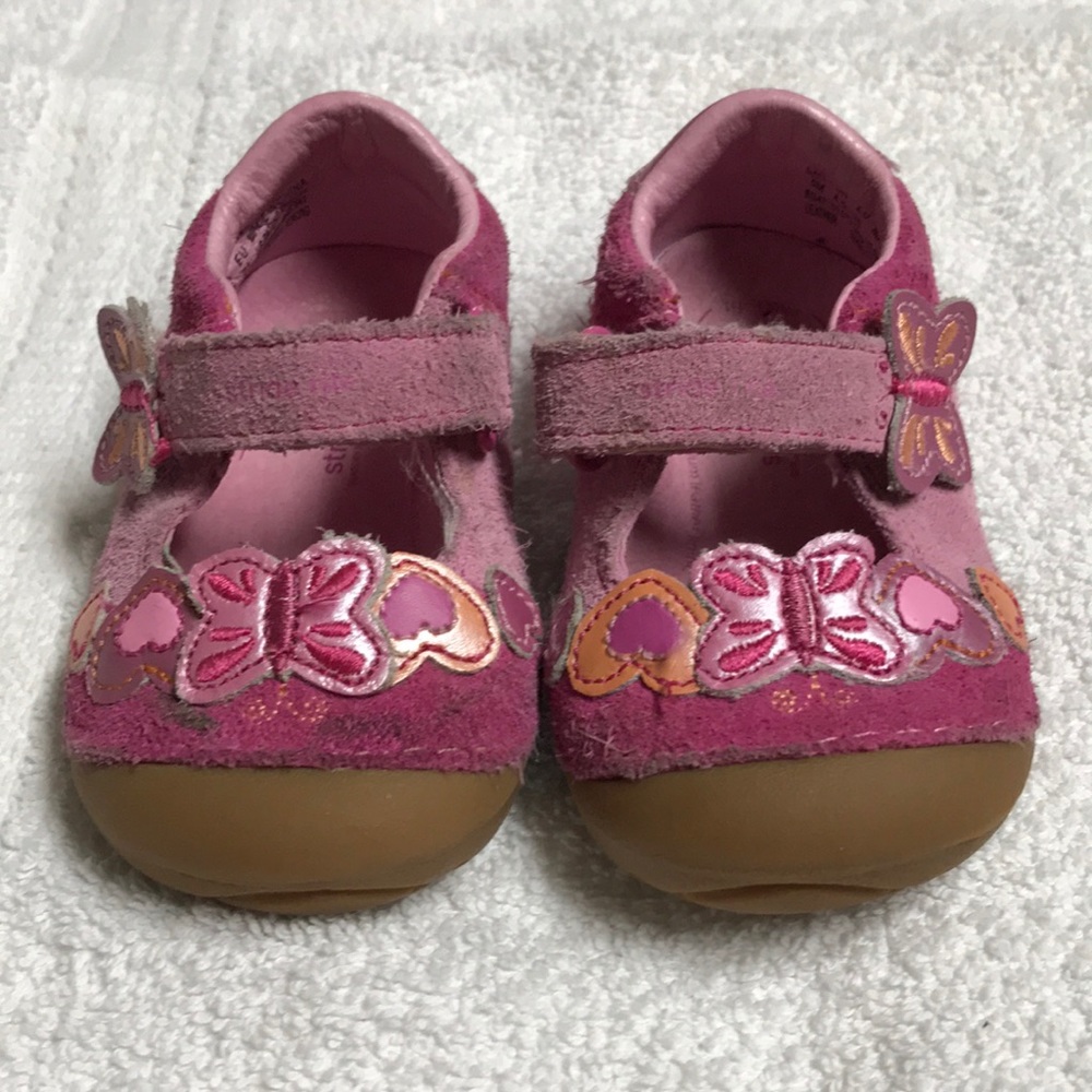 Pink suede Stride Rite Mary Janes